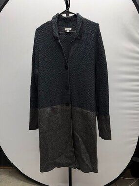 J. Jill Colorblock Knit Long Sweater Jacket Duster